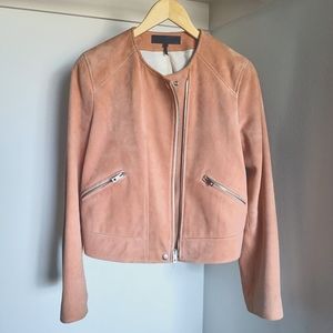 Rag & Bone Hollander 100% Goat Suede Jacket - Pink US 6 EUC